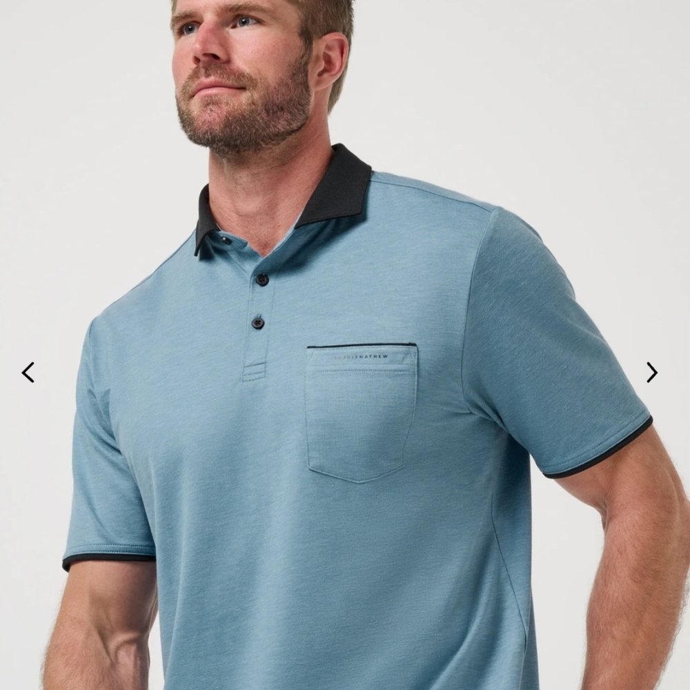 Men's Brand New Blue Travis Matthew Polo Golf Shirt